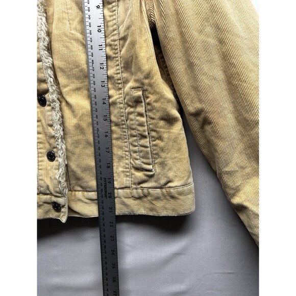 Aeropostale Corduroy Jacket Tan Sherpa Trim Medium Womens - Picture 6 of 8